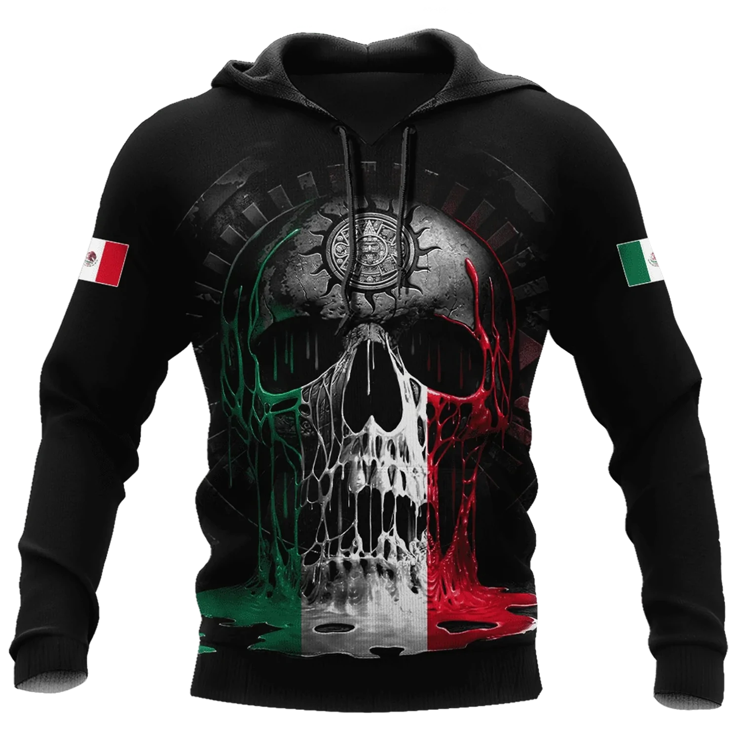 Mexico Skull Unisex 3D Hoodie/ Mexican Skeleton Hoodie/ Mexico Hoodies 3D Full Print