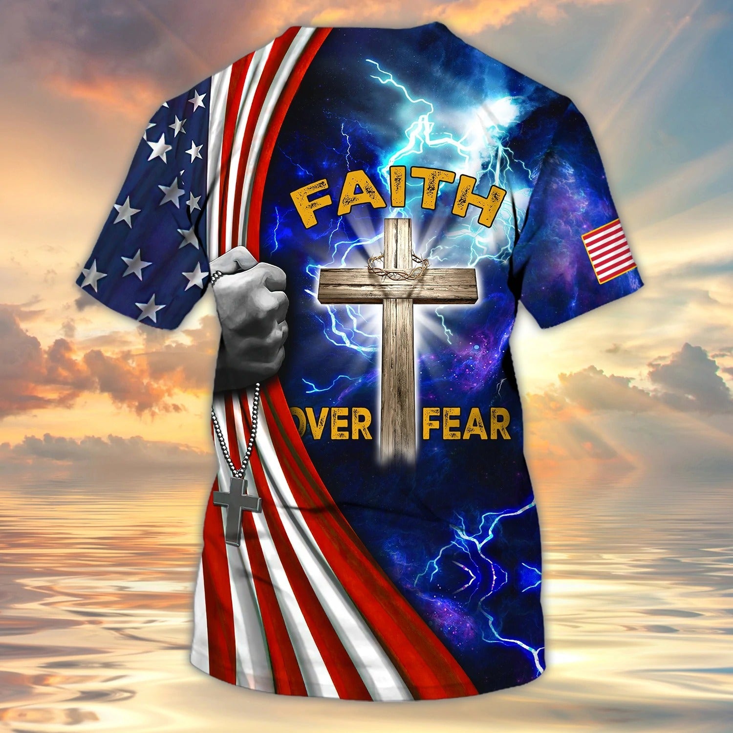 One Nation Under God Christian 3D Full Printed Shirts/ 4Th Of July Independece 3D Hoodie/ Patriotic Clothing