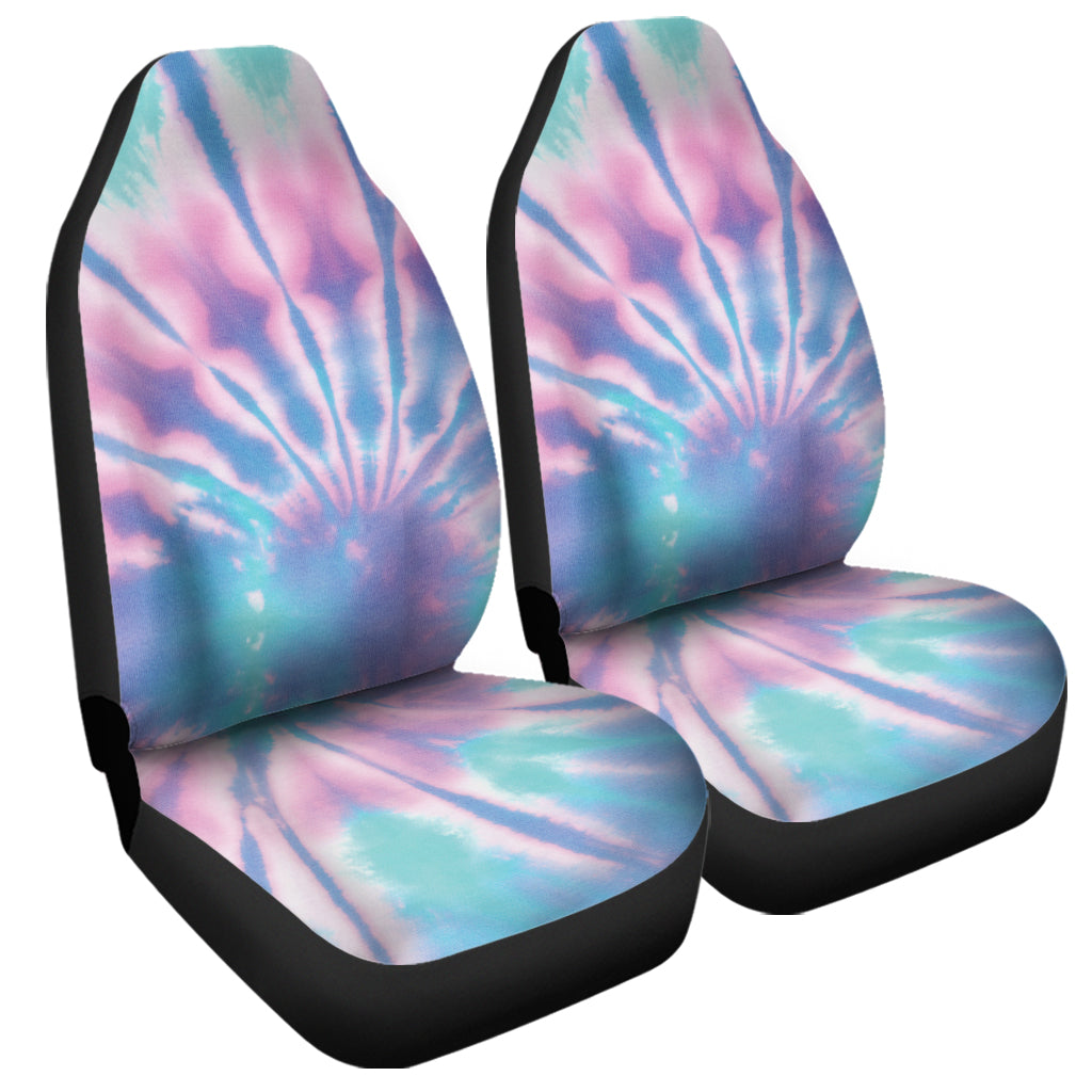 Teal And Pink Tie Dye Print Universal Fit Car Seat Covers