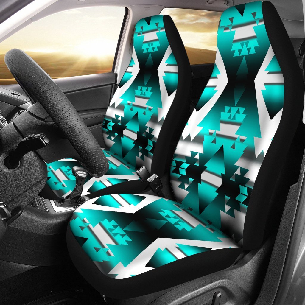 Teal Aztec Triangle Universal Fit Car Seat Covers