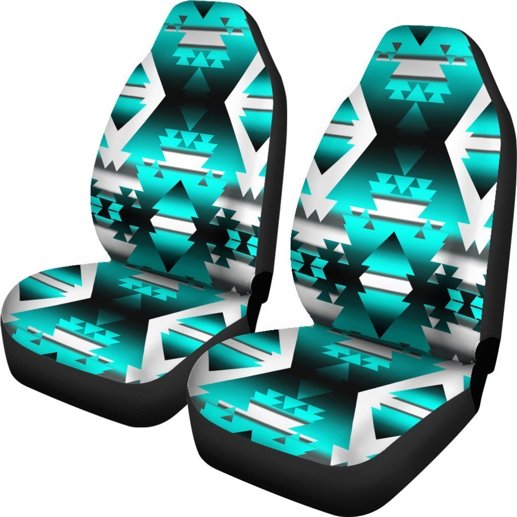 Teal Aztec Triangle Universal Fit Car Seat Covers