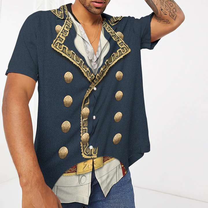 3D Marquis de Lafayette Custom Short Sleeve Hawaiian Shirt/ Hawaiian shirt for men/ women