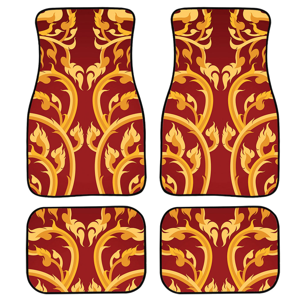 Thai Winding Vines Pattern Print Front And Back Car Floor Mats/ Front Car Mat