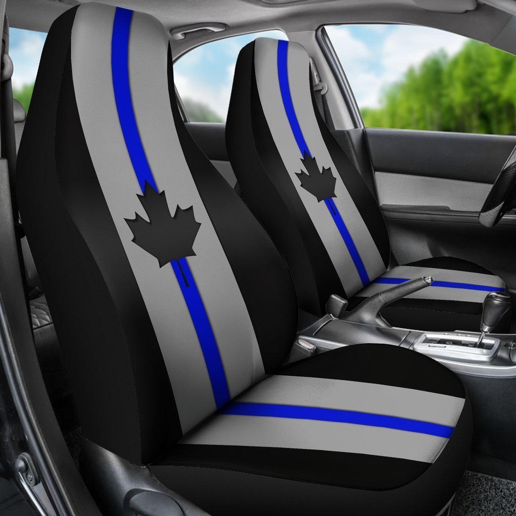 Thin Blue Line Canada Universal Fit Front Car Seat Covers