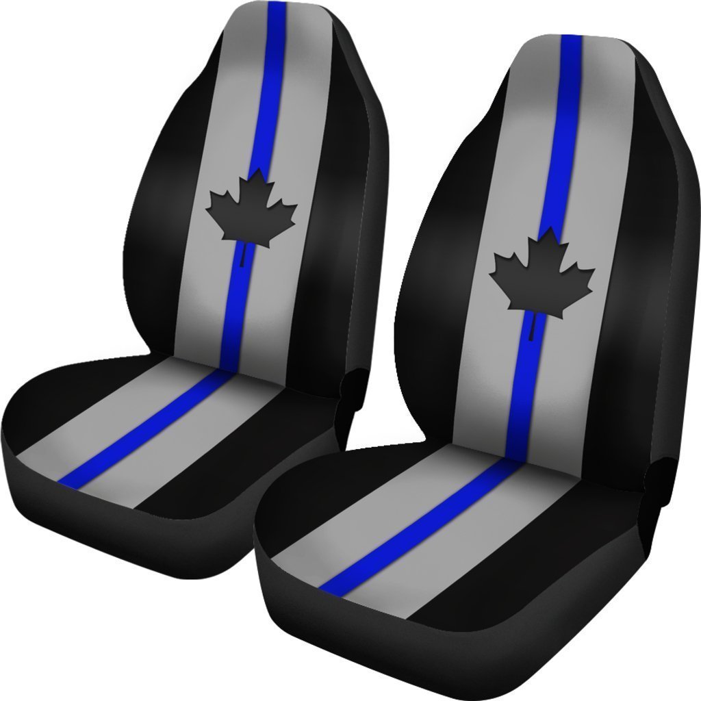 Thin Blue Line Canada Universal Fit Front Car Seat Covers
