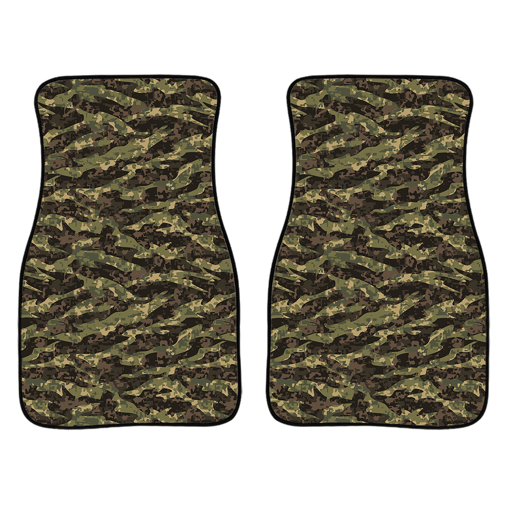 Tiger Stripe Camouflage Pattern Print Front And Back Car Floor Mats/ Front Car Mat