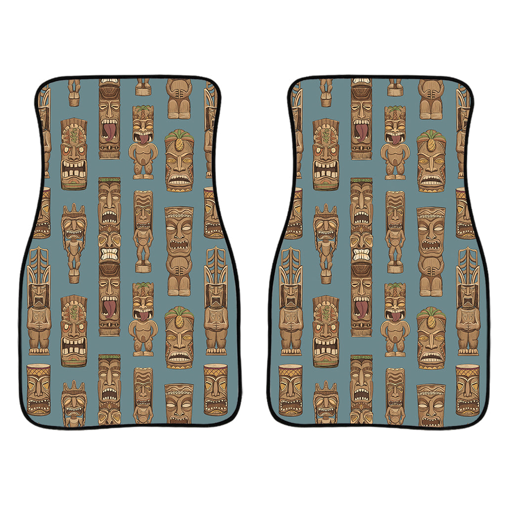 Tiki Totem Pattern Print Front And Back Car Floor Mats/ Front Car Mat
