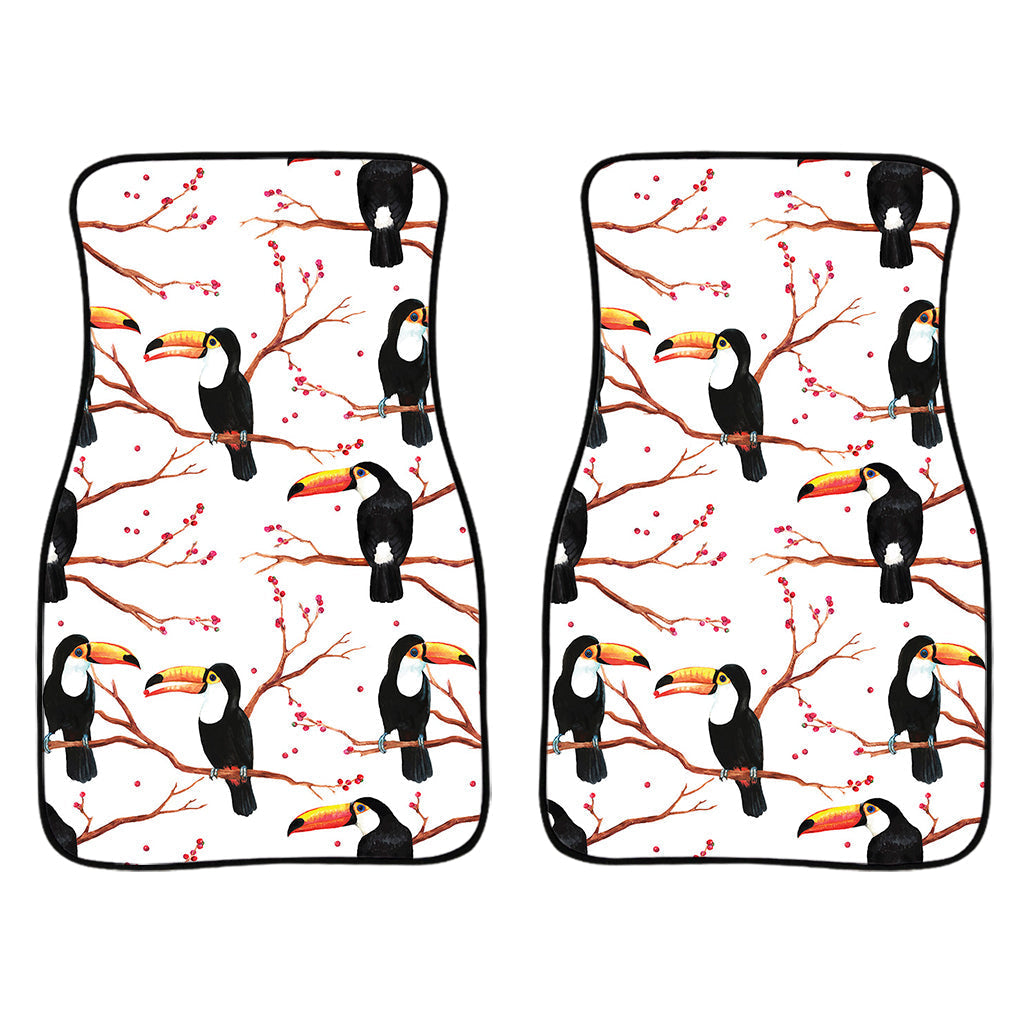 Toco Toucan Pattern Print Front And Back Car Floor Mats/ Front Car Mat