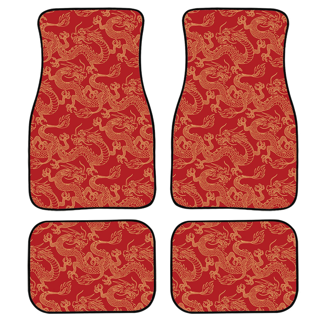 Traditional Chinese Dragon Pattern Print Front And Back Car Floor Mats/ Front Car Mat