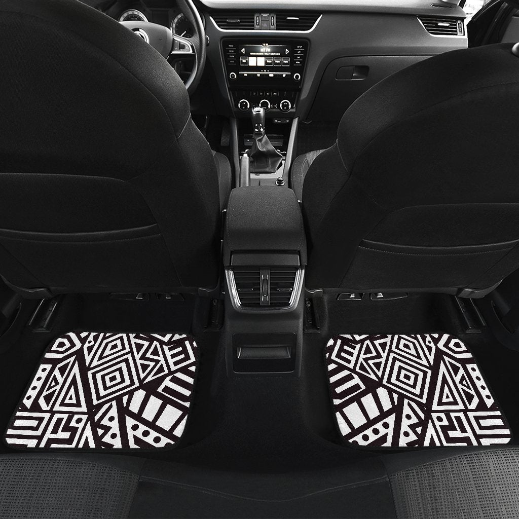 Tribal Aztec Geometric Pattern Print Front And Back Car Floor Mats/ Front Car Mat