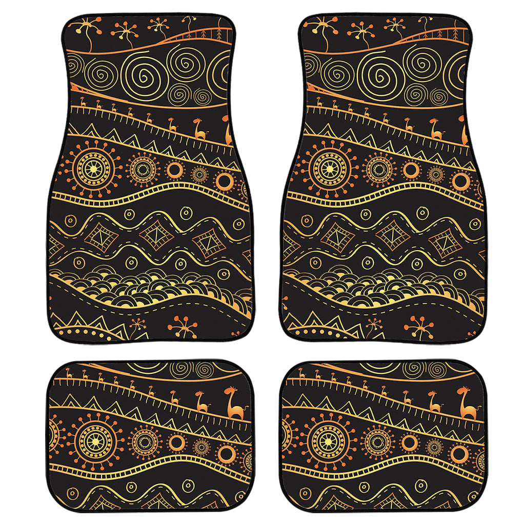 Tribal Ethnic African Pattern Print Front And Back Car Floor Mats/ Front Car Mat