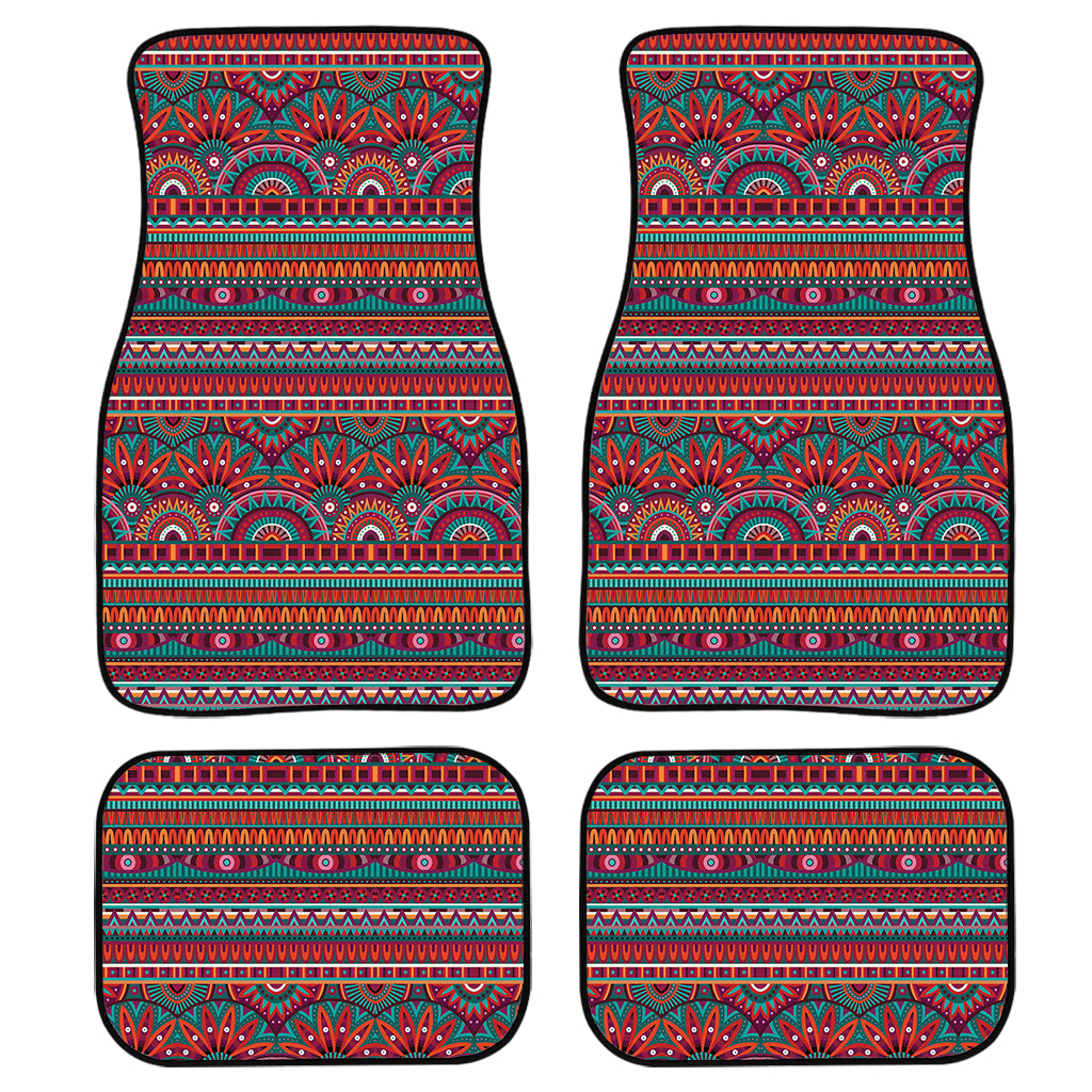 Tribal Ethnic Pattern Print Front And Back Car Floor Mats/ Front Car Mat