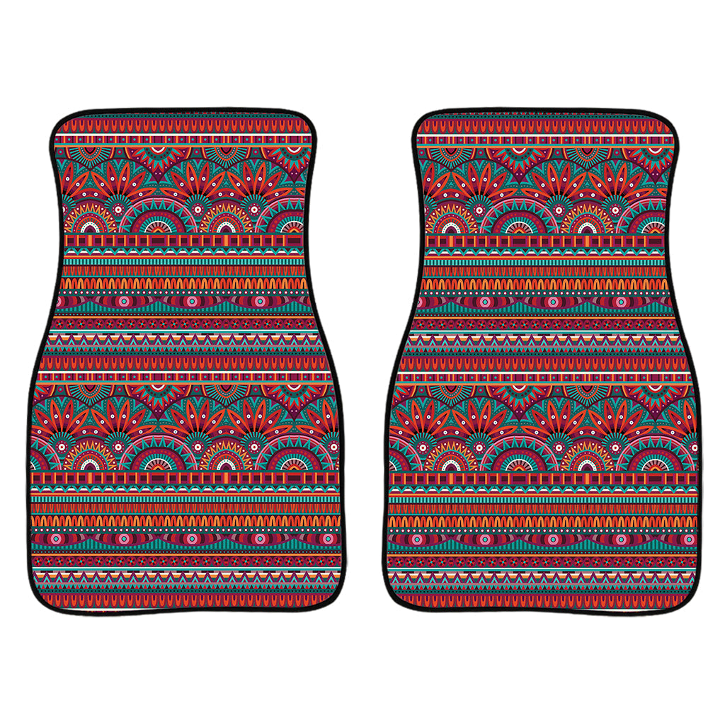 Tribal Ethnic Pattern Print Front And Back Car Floor Mats/ Front Car Mat