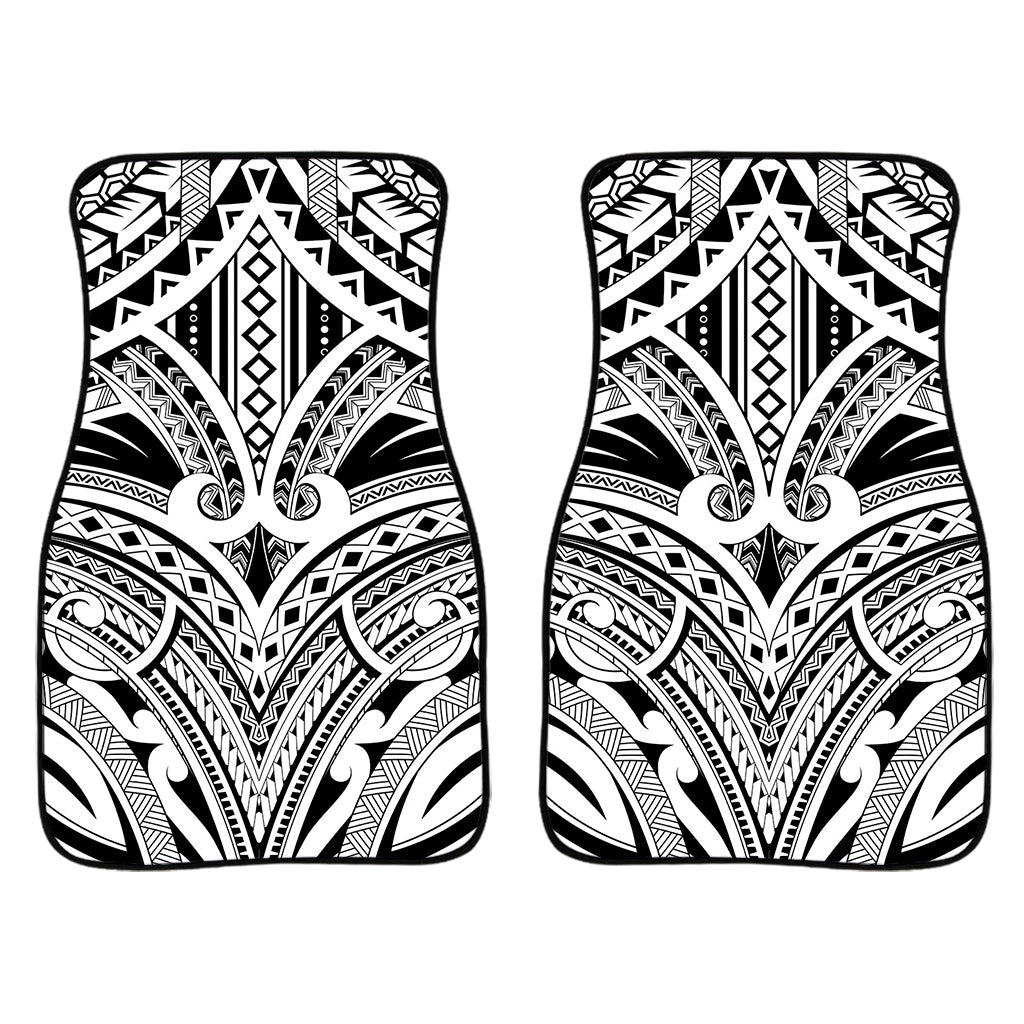 Tribal Maori Polynesian Tattoo Print Front And Back Car Floor Mats/ Front Car Mat