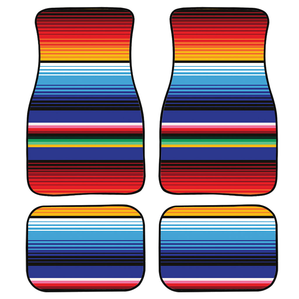 Tribal Mexican Serape Pattern Print Front And Back Car Floor Mats/ Front Car Mat