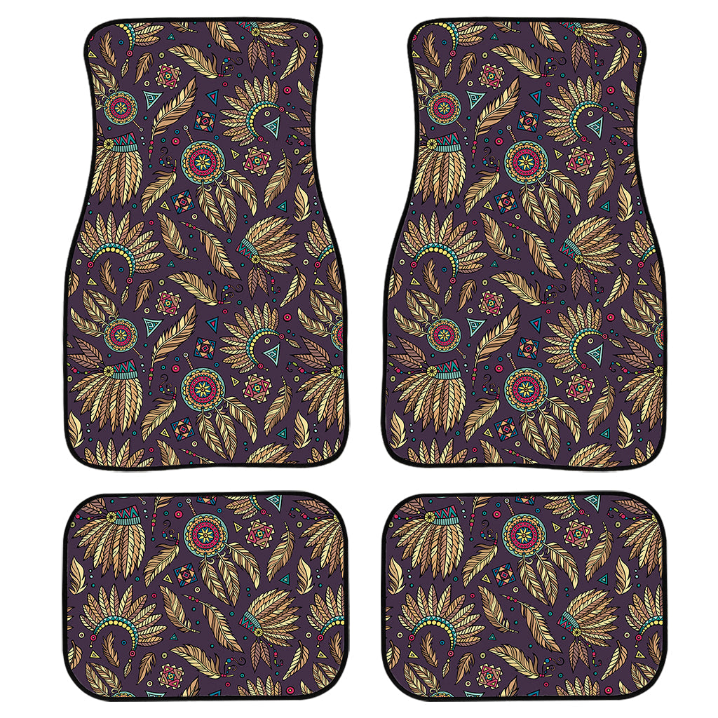Tribal Native Indian Pattern Print Front And Back Car Floor Mats/ Front Car Mat