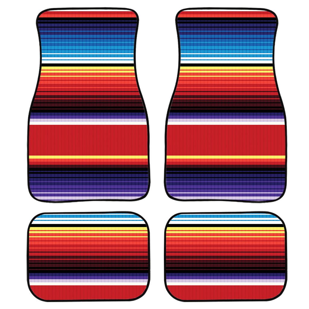 Tribal Serape Blanket Stripe Print Front And Back Car Floor Mats/ Front Car Mat