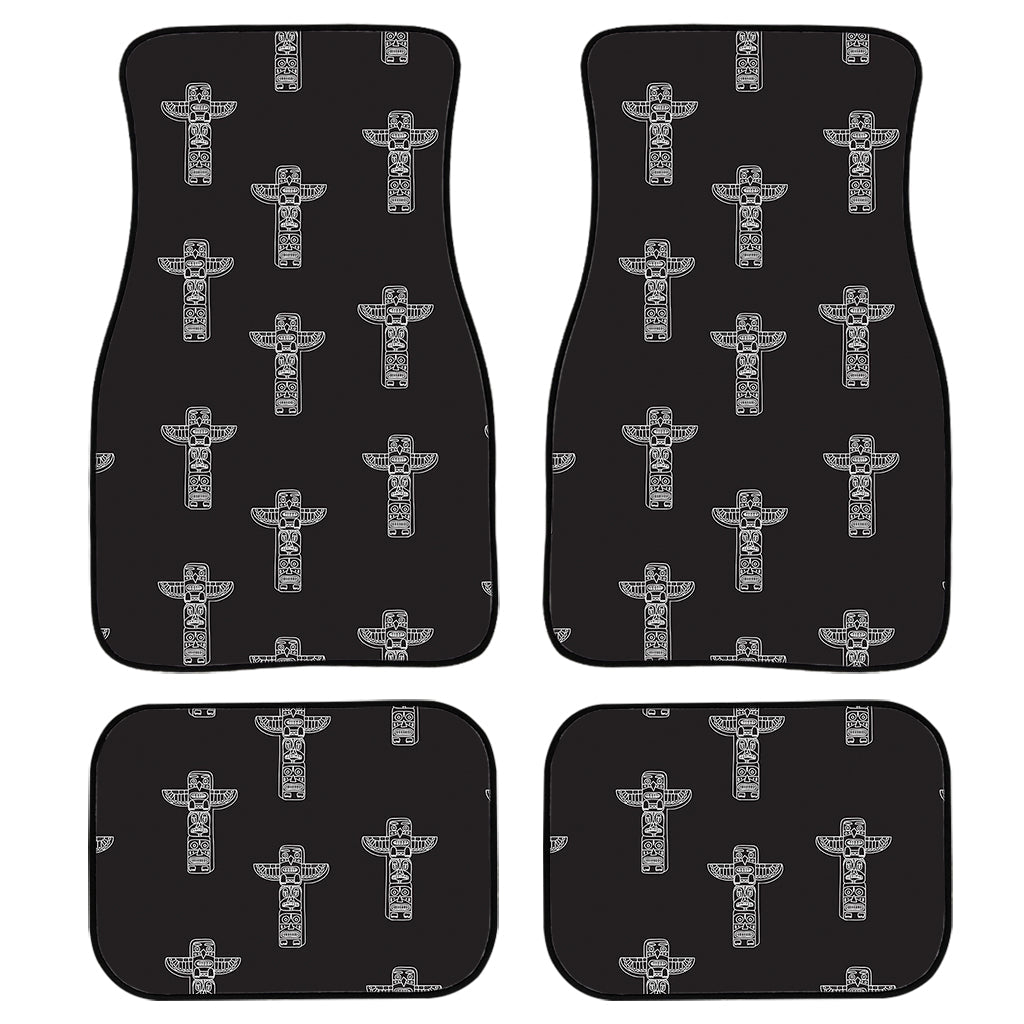 Tribal Totem Pattern Print Front And Back Car Floor Mats/ Front Car Mat