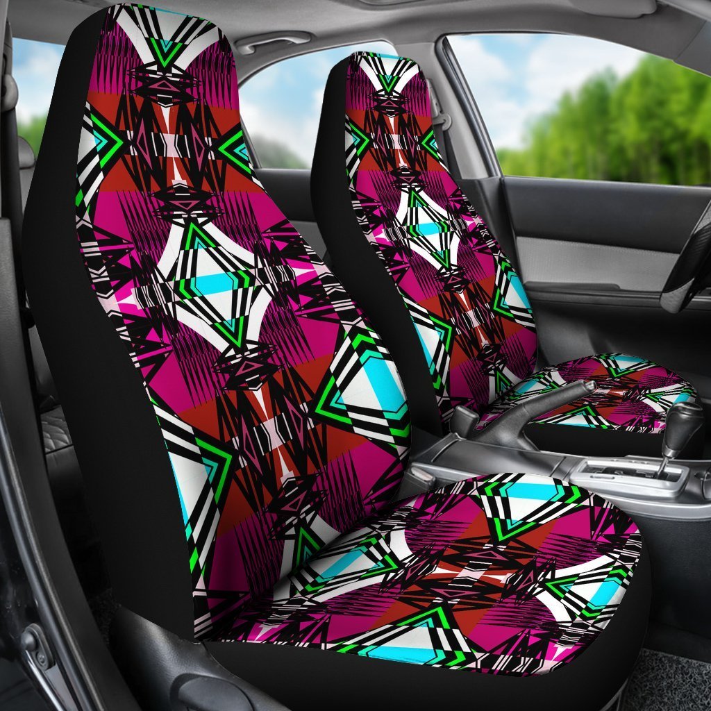 Trippy Aztec Triangle Universal Fit Car Seat Covers