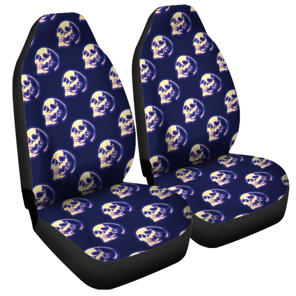 Trippy Skull Pattern Print Universal Fit Car Seat Covers