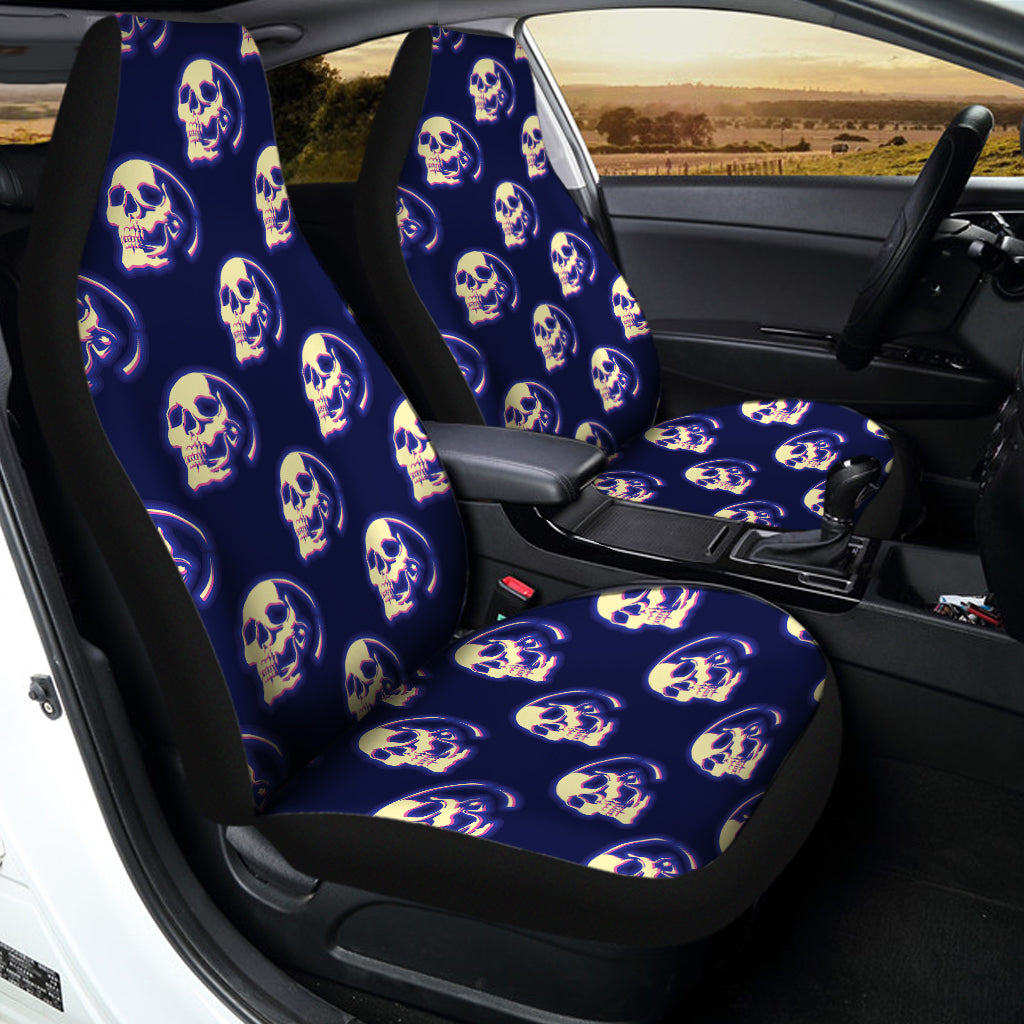 Trippy Skull Pattern Print Universal Fit Car Seat Covers