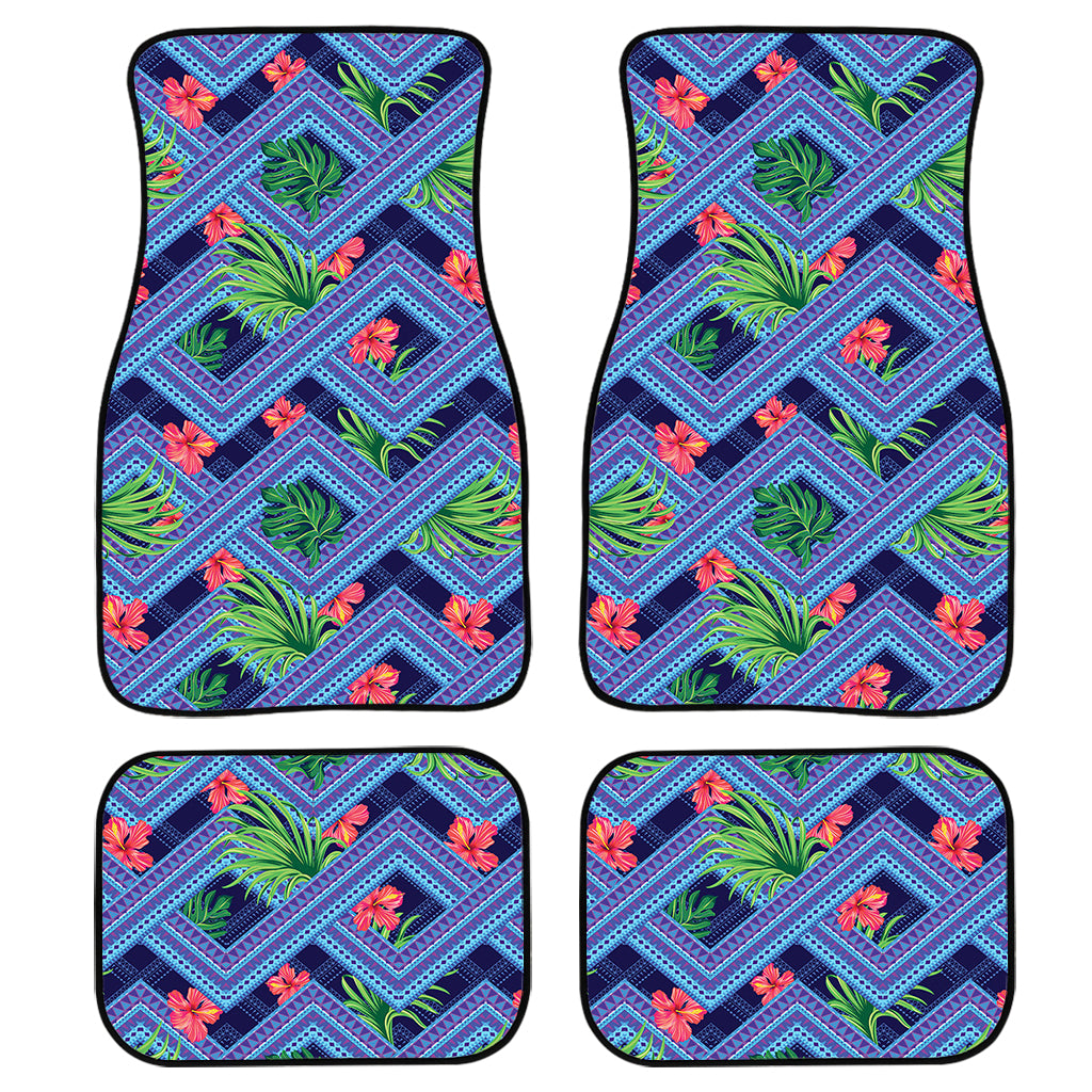 Tropical Aztec Geometric Pattern Print Front And Back Car Floor Mats/ Front Car Mat