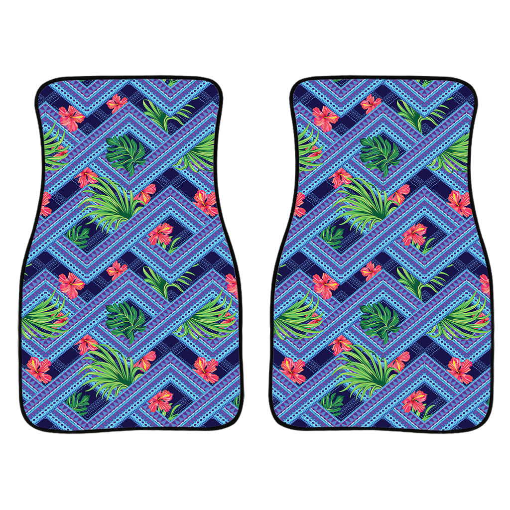 Tropical Aztec Geometric Pattern Print Front And Back Car Floor Mats/ Front Car Mat