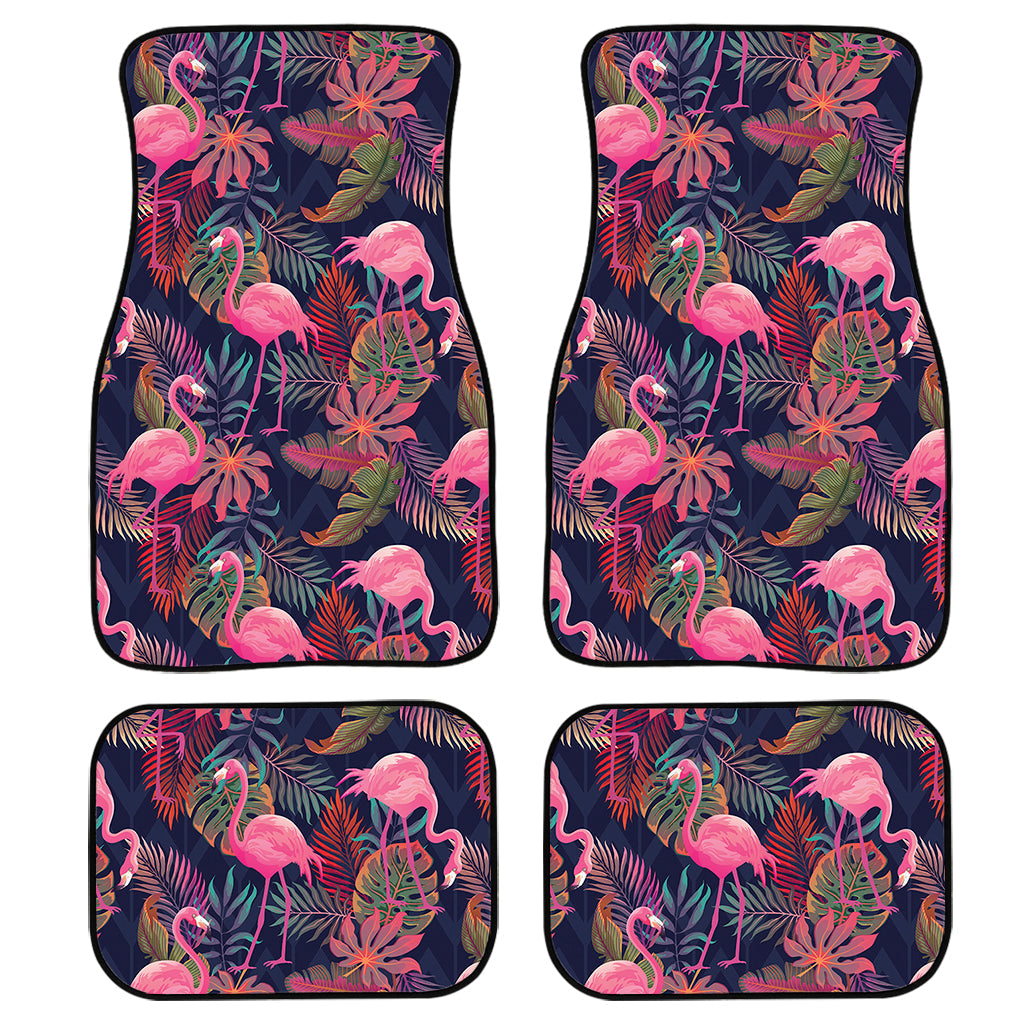 Tropical Flamingo Aloha Pattern Print Front And Back Car Floor Mats/ Front Car Mat