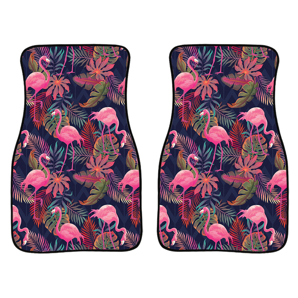 Tropical Flamingo Aloha Pattern Print Front And Back Car Floor Mats/ Front Car Mat