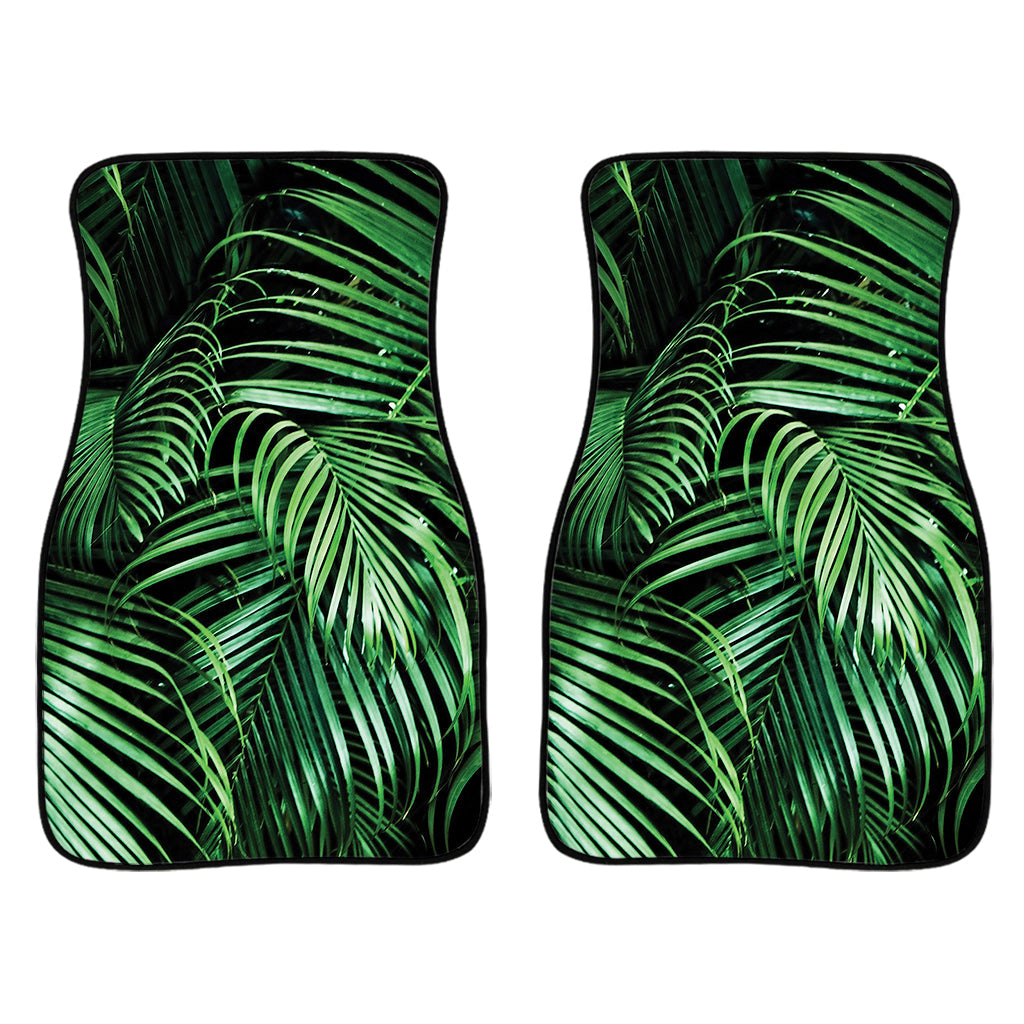 Tropical Palm Leaf Print Front And Back Car Floor Mats/ Front Car Mat