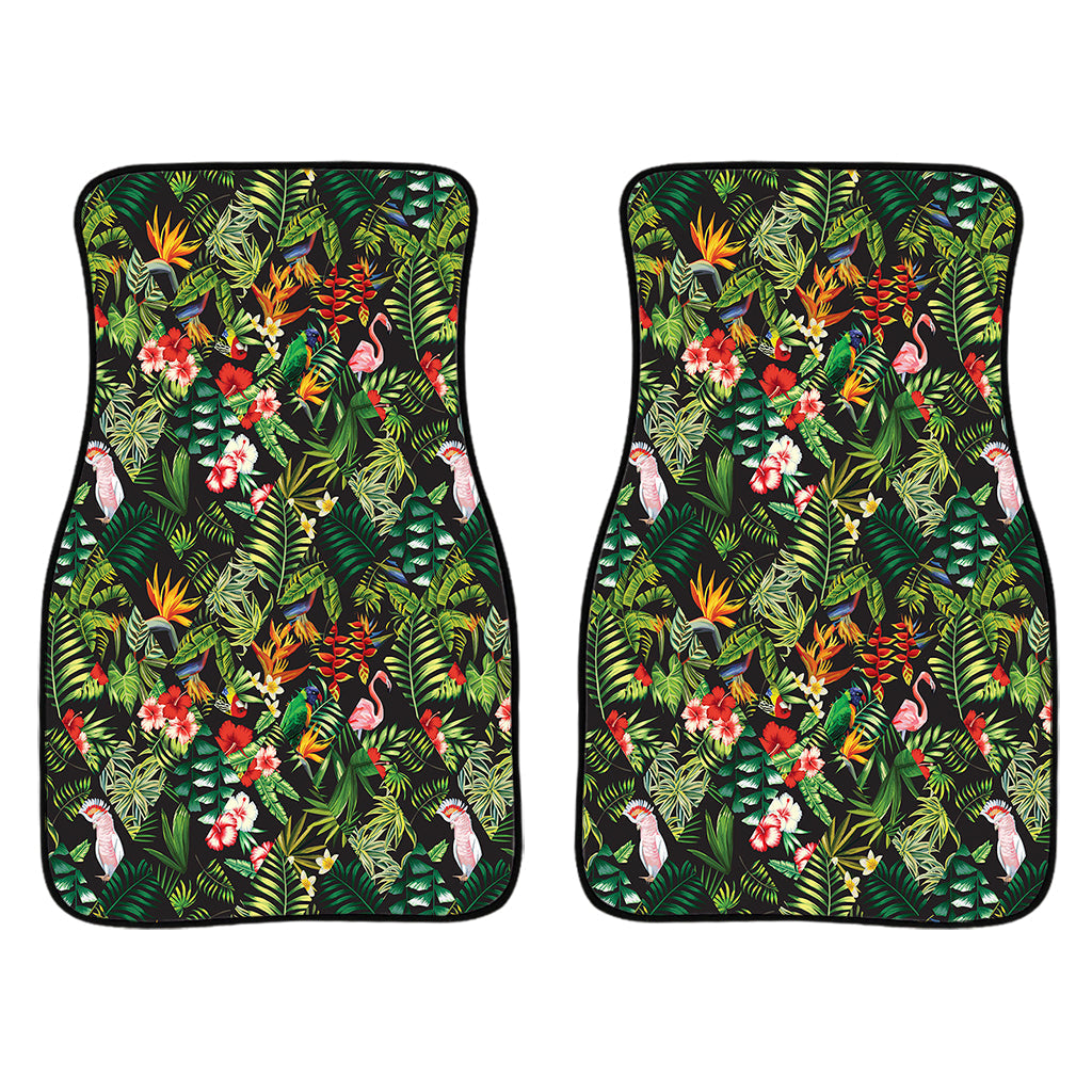 Tropical Patchwork Pattern Print Front And Back Car Floor Mats/ Front Car Mat