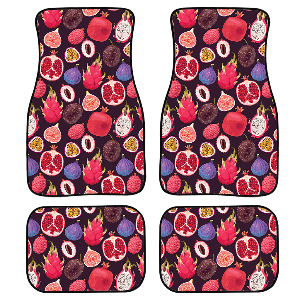 Tropical Summer Fruits Pattern Print Front And Back Car Floor Mats/ Front Car Mat