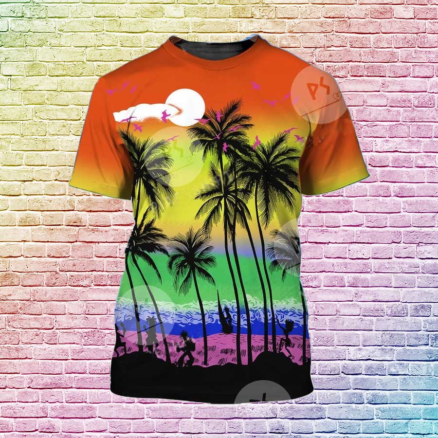 Lgbt Pride Shirt Beach Design For Gaymer/ Lesbian Shirt/ Lgbt Gift For Pride Month