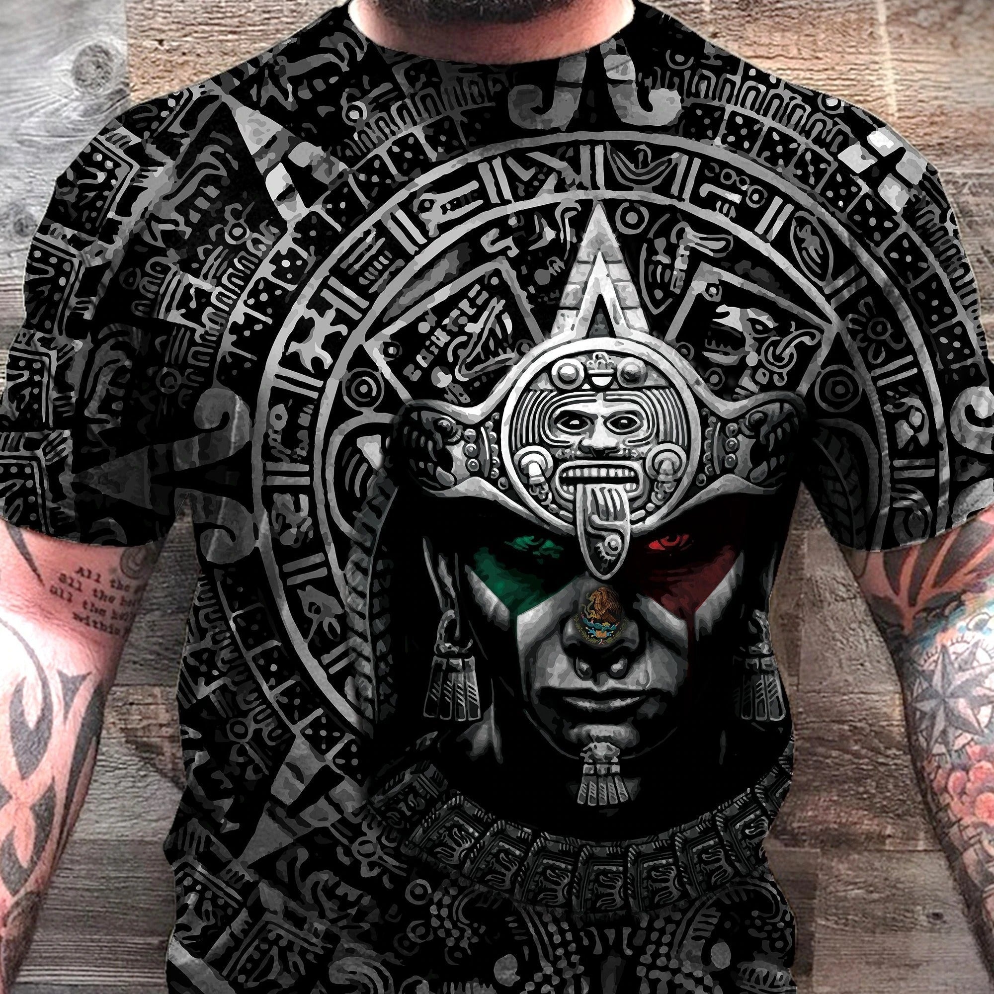 Aztec Day Of The Dead Queen All Over Printed Unisex Shirts/ Mexico Tshirt For Men And Women/ Aztec Mexican Shirt