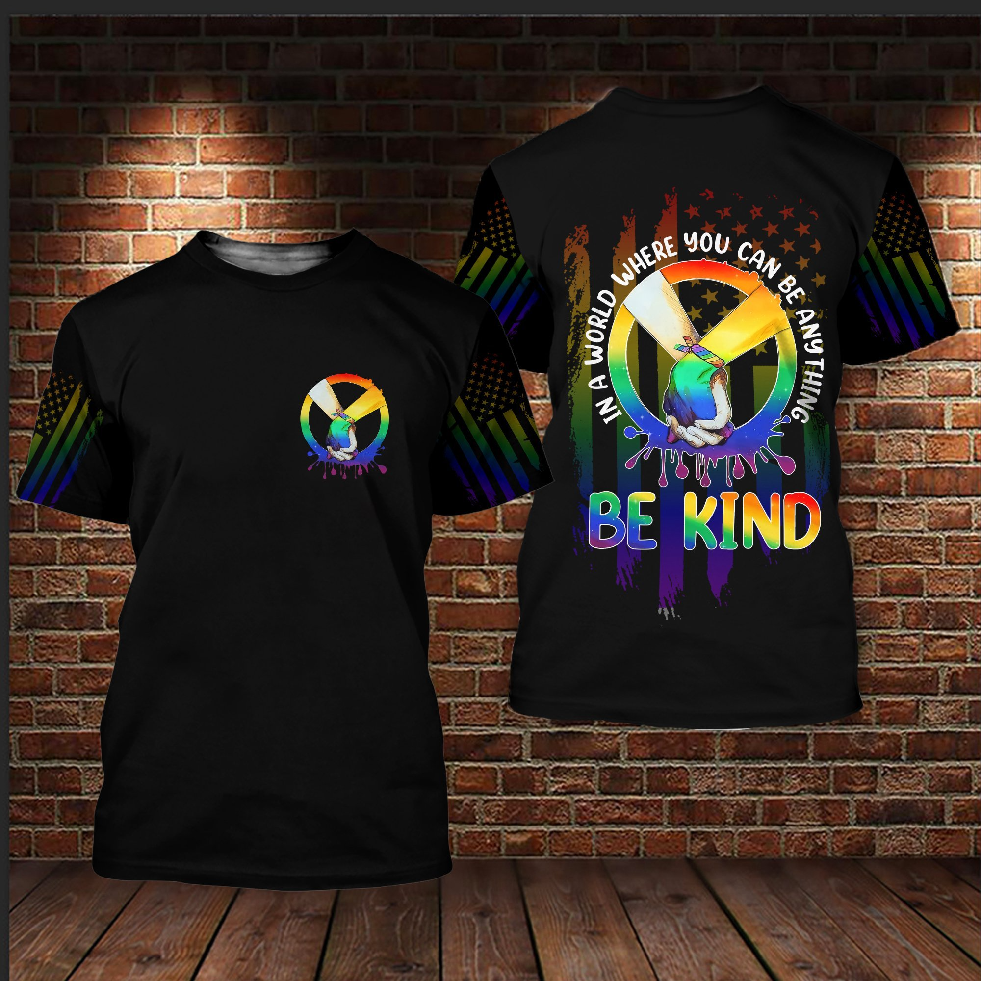 Bisexual Pride Shirt/ In A World Where You Can Be Anything Be Kind/ Gift For LGBT Pride Month