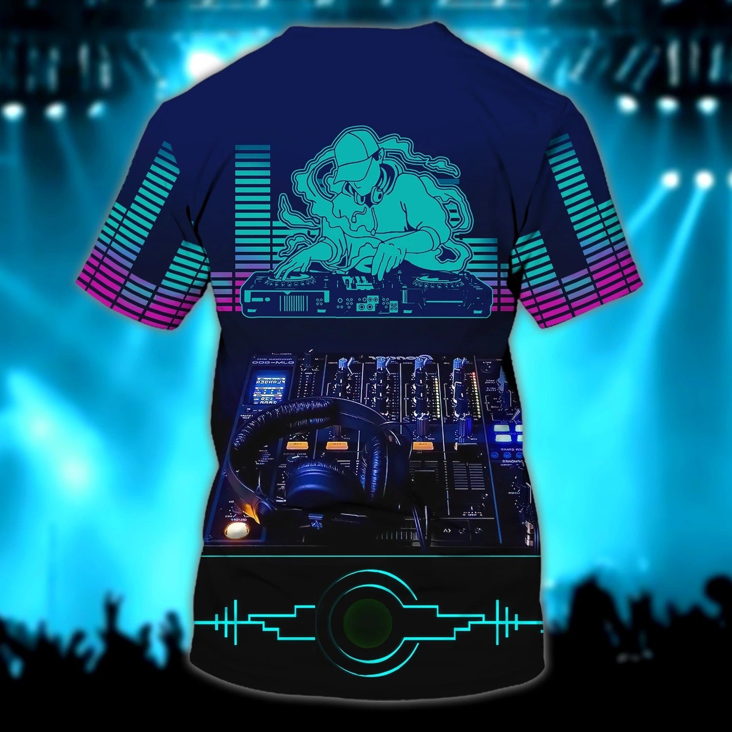 Personalized Disc Jockey 3D Shirt/ Dj Man Is Playing Custom Full Print Shirts/ Birthday Present To Dj Music Lover