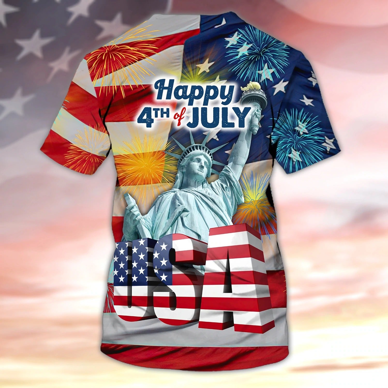 4Th Of July Independence Day Strong American 3D All Over Printed T Shirt