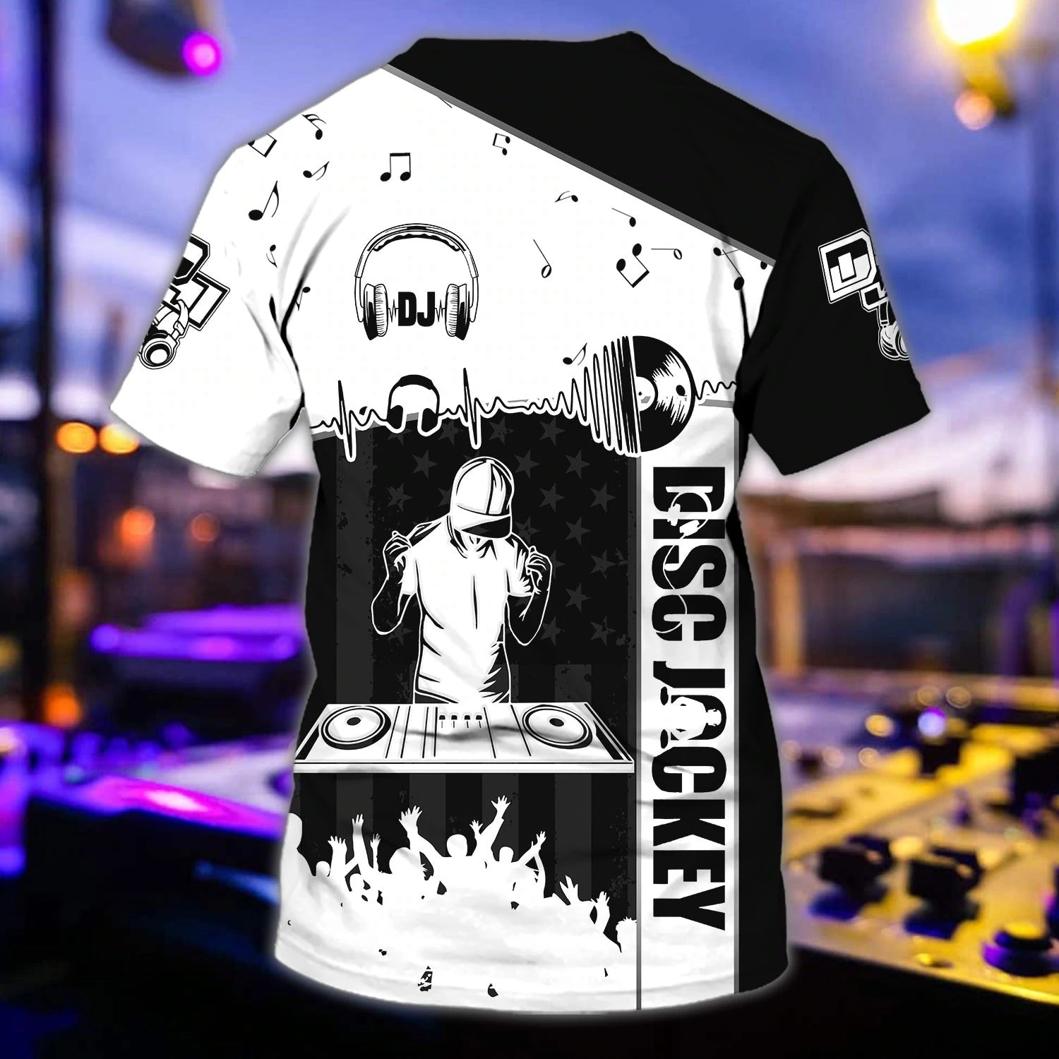 Skull Disc Jockey 3D Full Print Shirt/ I Love Dj Shirt/ To My Love Dj Boyfriend Gifts/ Deejay Shirts