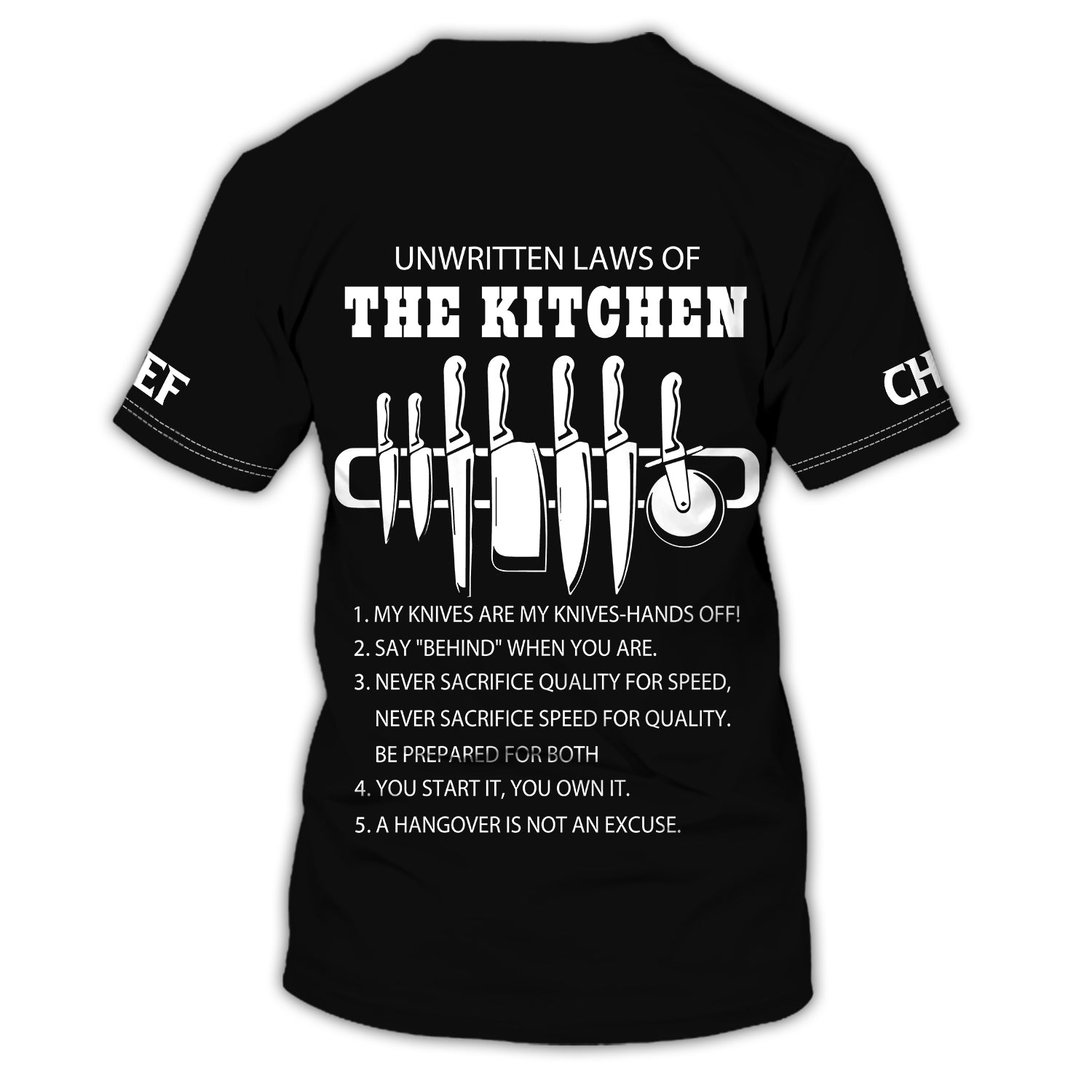 Chef Personalized Shirt Chef Apparel Chef Wear Cook Shirts Chef Uniform Black & White