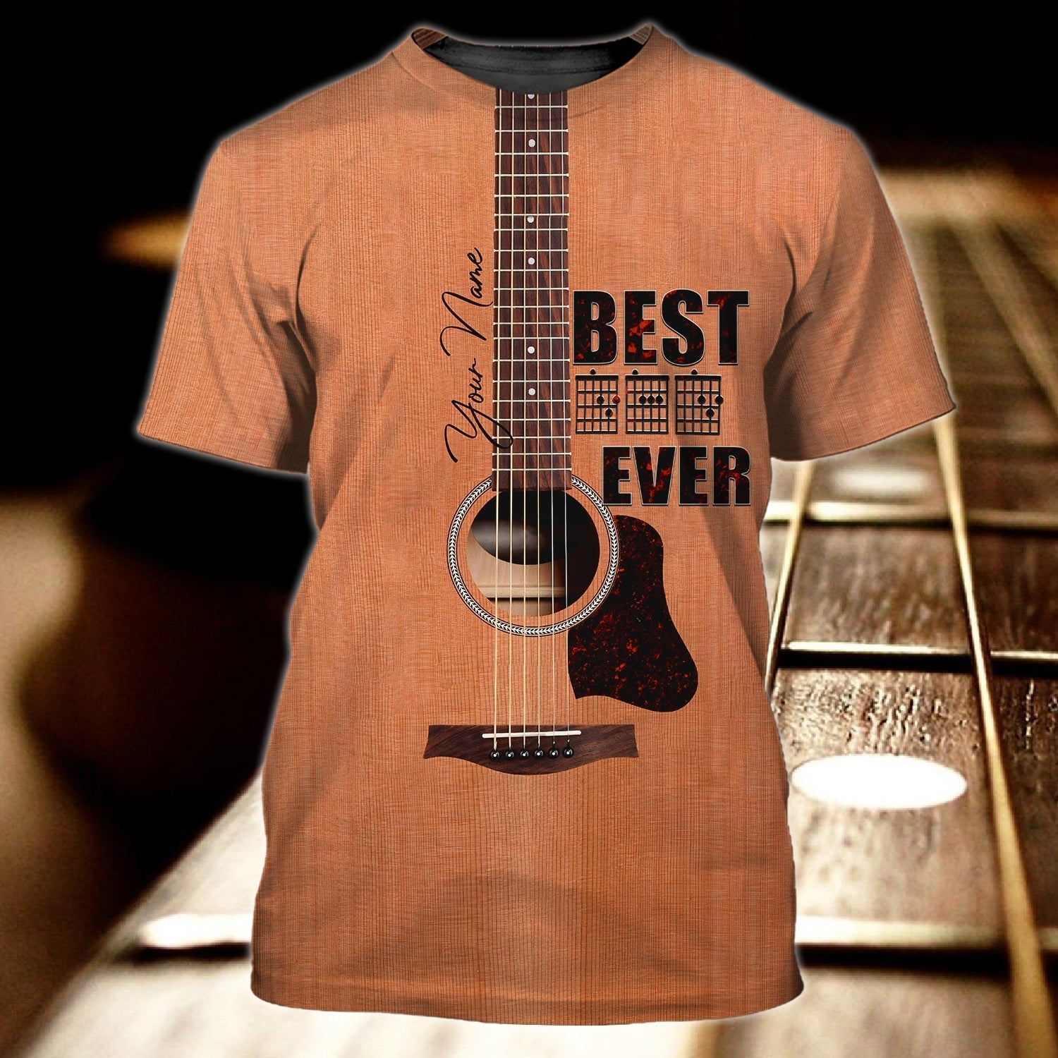 Personalized Guitar Dad 3D All Over Print Shirt/ Sublimation Shirt For Dad Love Guitar