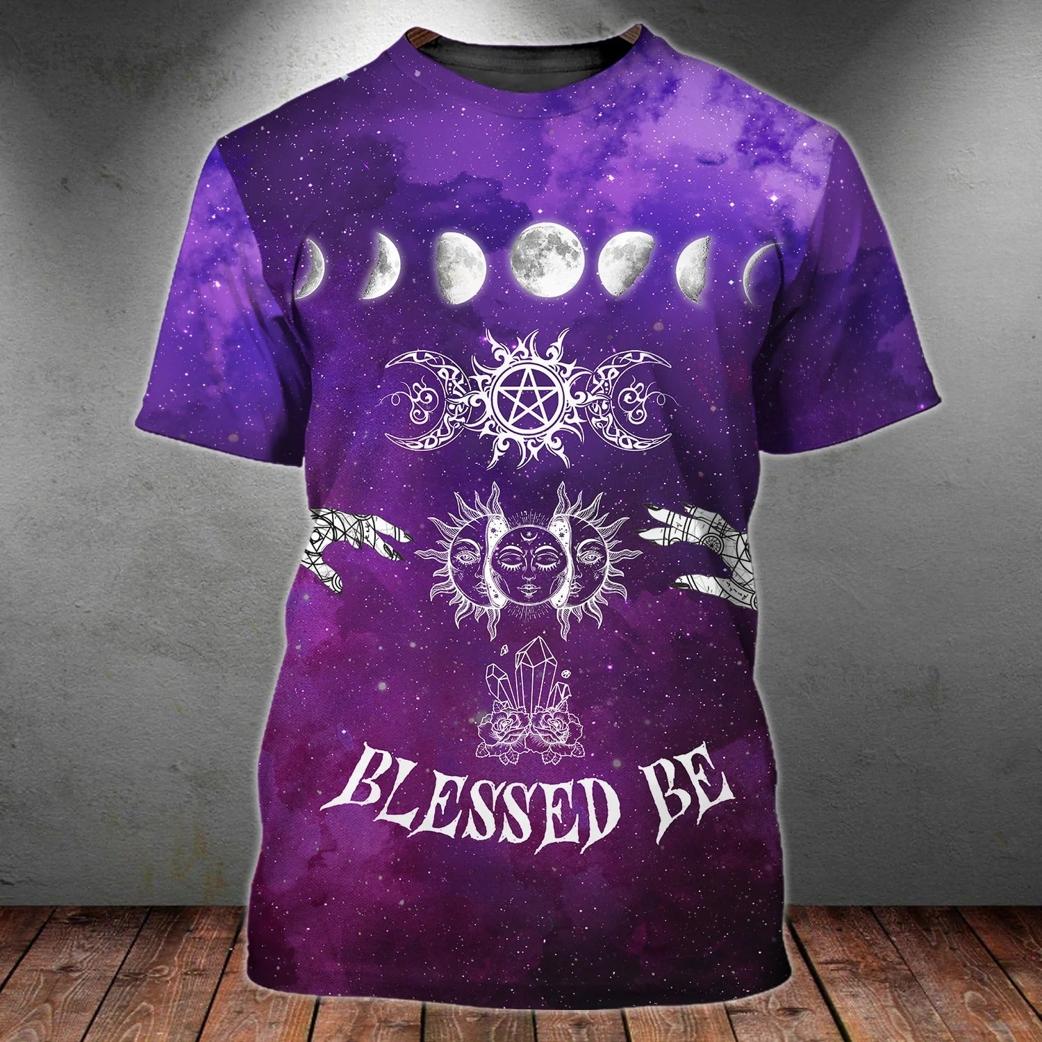3D Printed Purple Tshirt For Halloween/ Halloween The Soul Of A Witch Unisex Premium Shirts