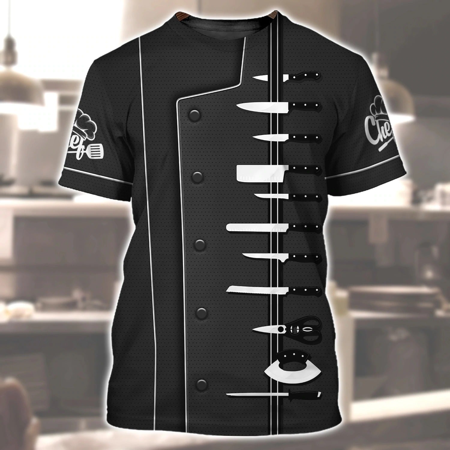 Chef 3D Shirt/ Bakery Chef Full Print Tee Shirt/ Personalized Name 3D Tshirt/ Sublimation Master Chef T Shirt