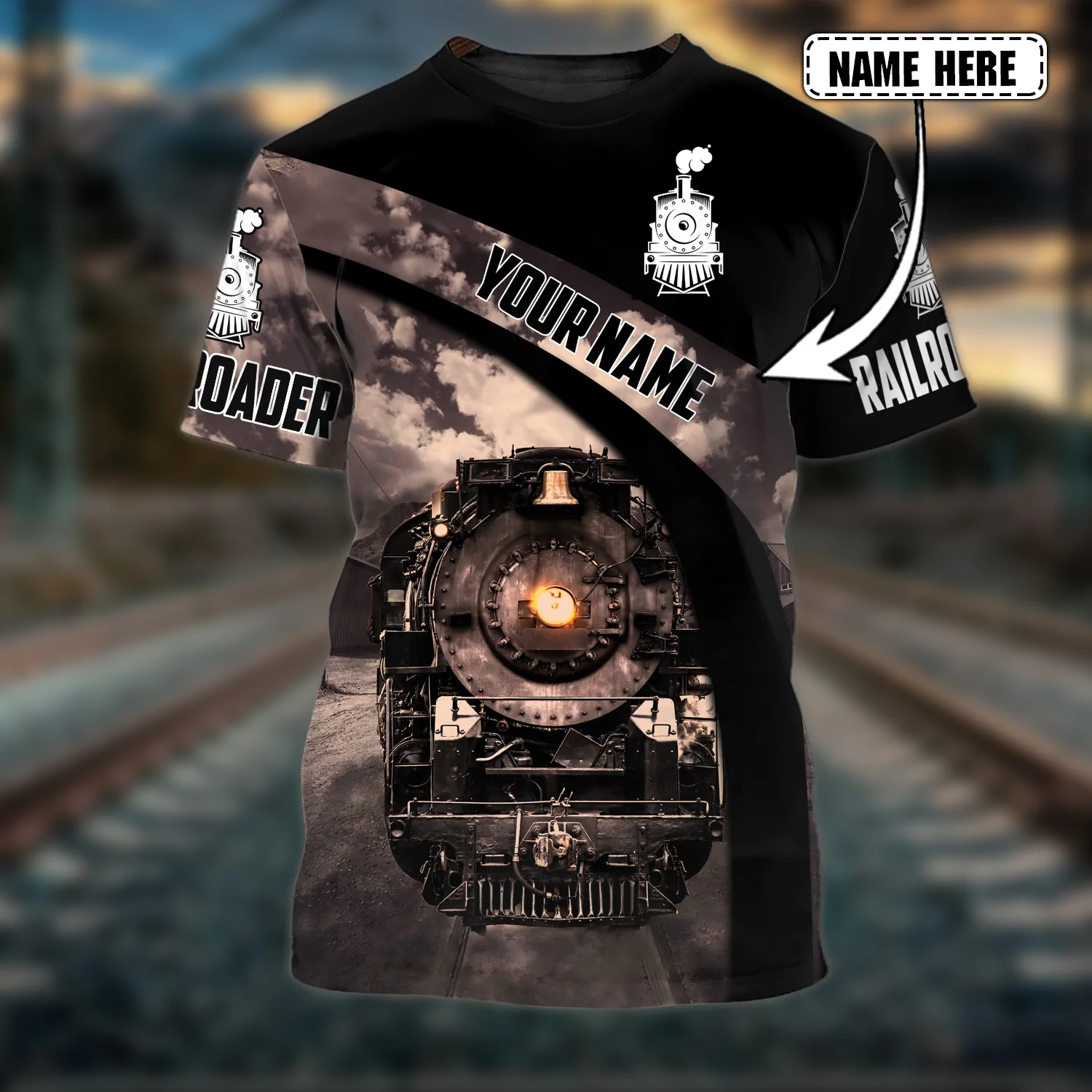 Railroader Shirt 3D All Over Print/ Custom Railroad Tshirt/ Railroader Man Gift/ Railroader Dad Gift
