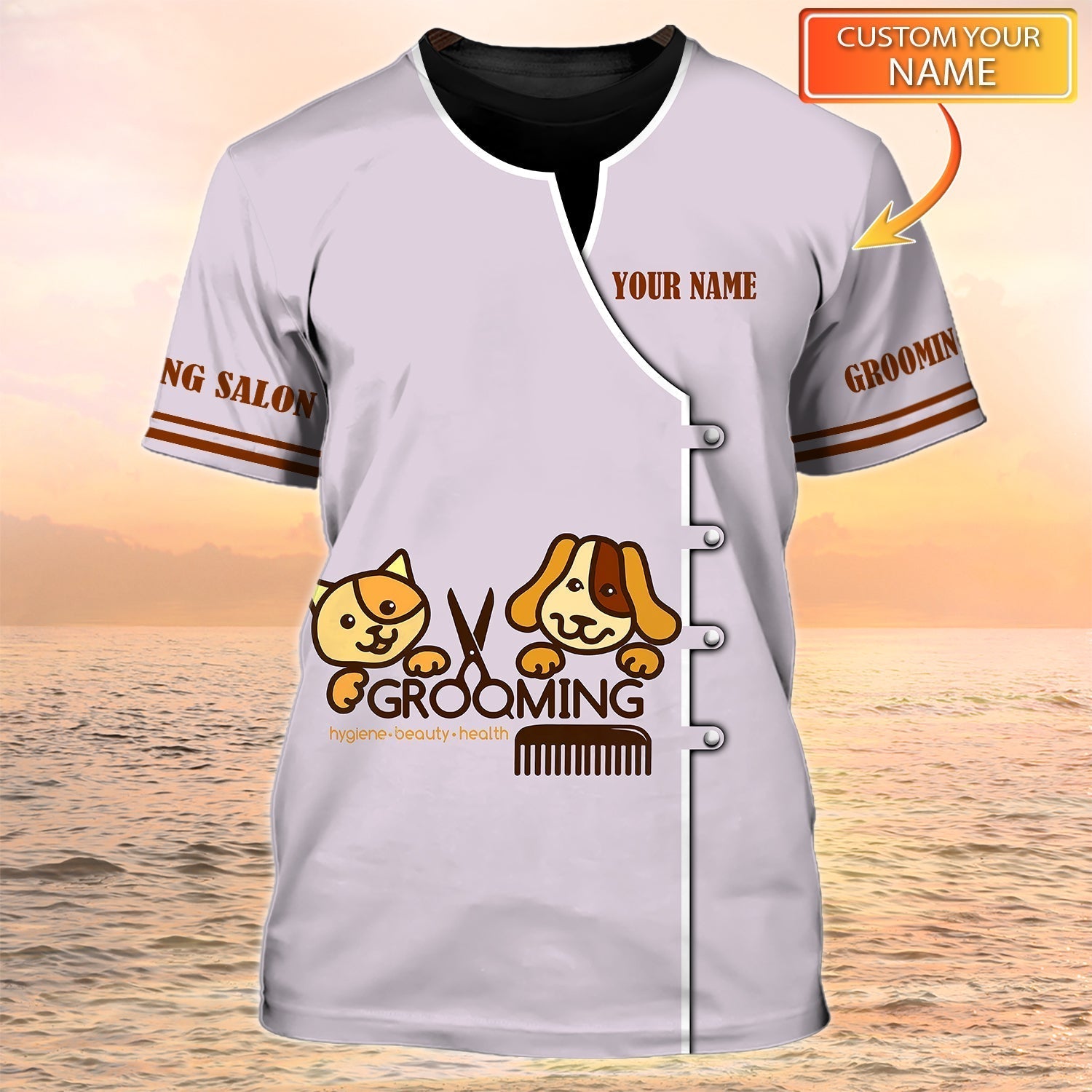 Personalized Name 3D Tshirt Grooming Salon Hygiene Beauty Health Shirts
