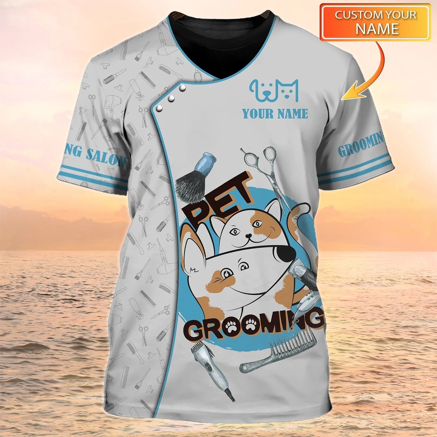 Pet Grooming T Shirt Custom Groomer Shirt Men Women Pet Salon Best Gift