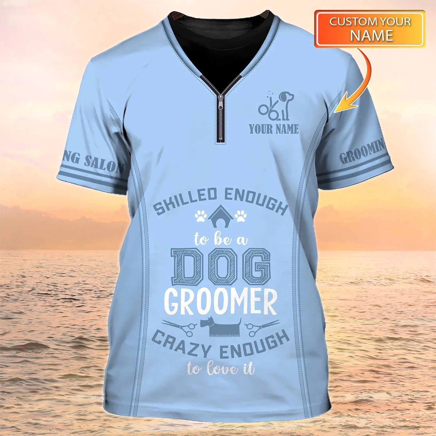 Custom Dog Groomer Shirt Skilled Enough To Be A Dog Groomer Grooming Salon Gift