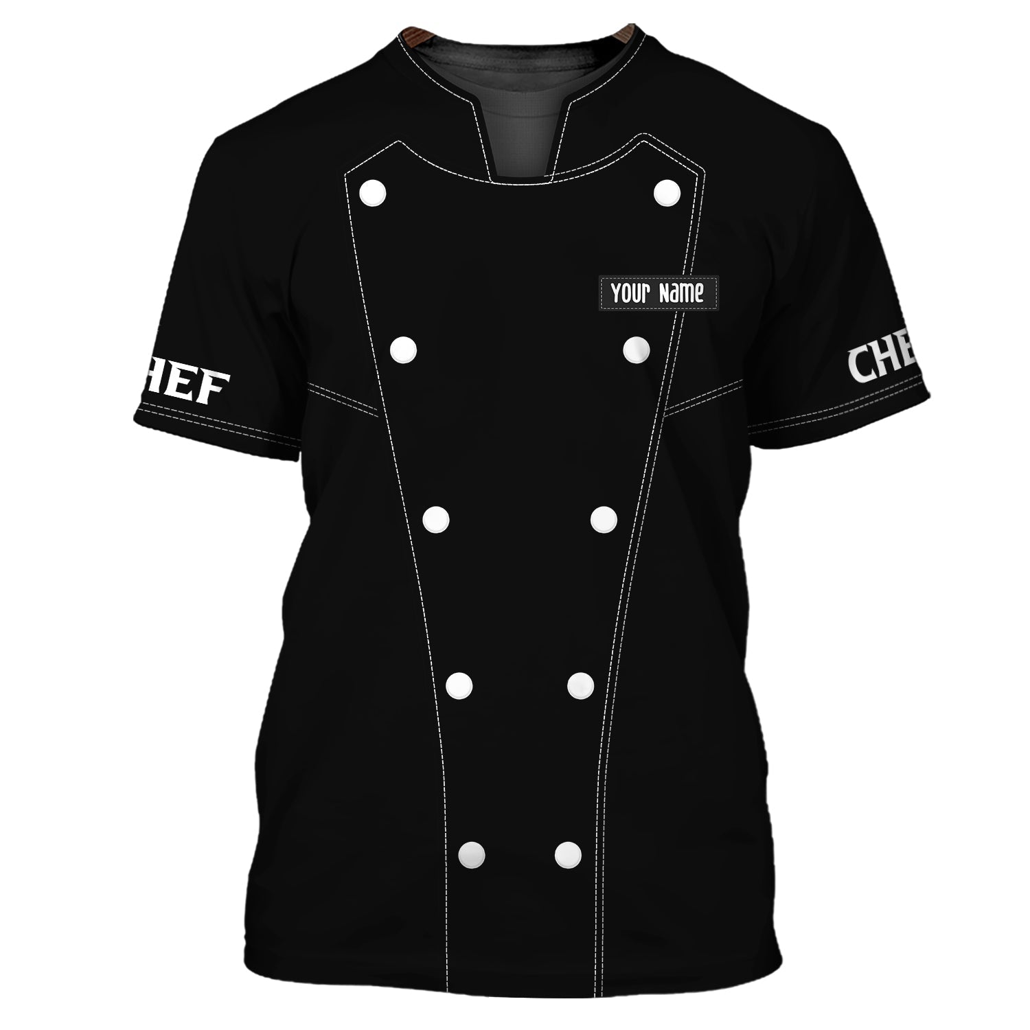 Chef Personalized Shirt Chef Apparel Chef Wear Cook Shirts Chef Uniform Black & White