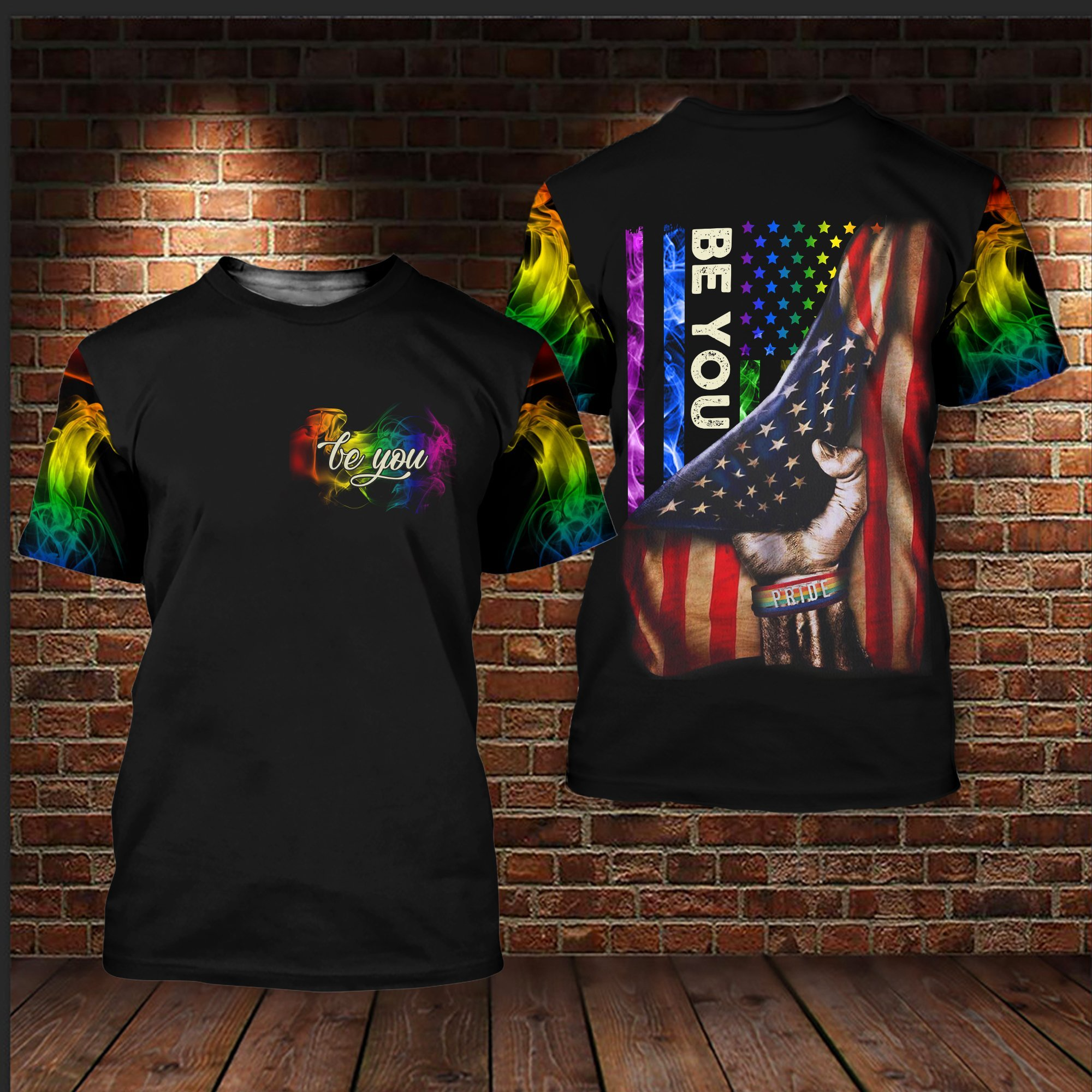 Bisexual Shirts For LGBT History Month/ LGBT Smoke Flag Be You/ Pride Tshirt