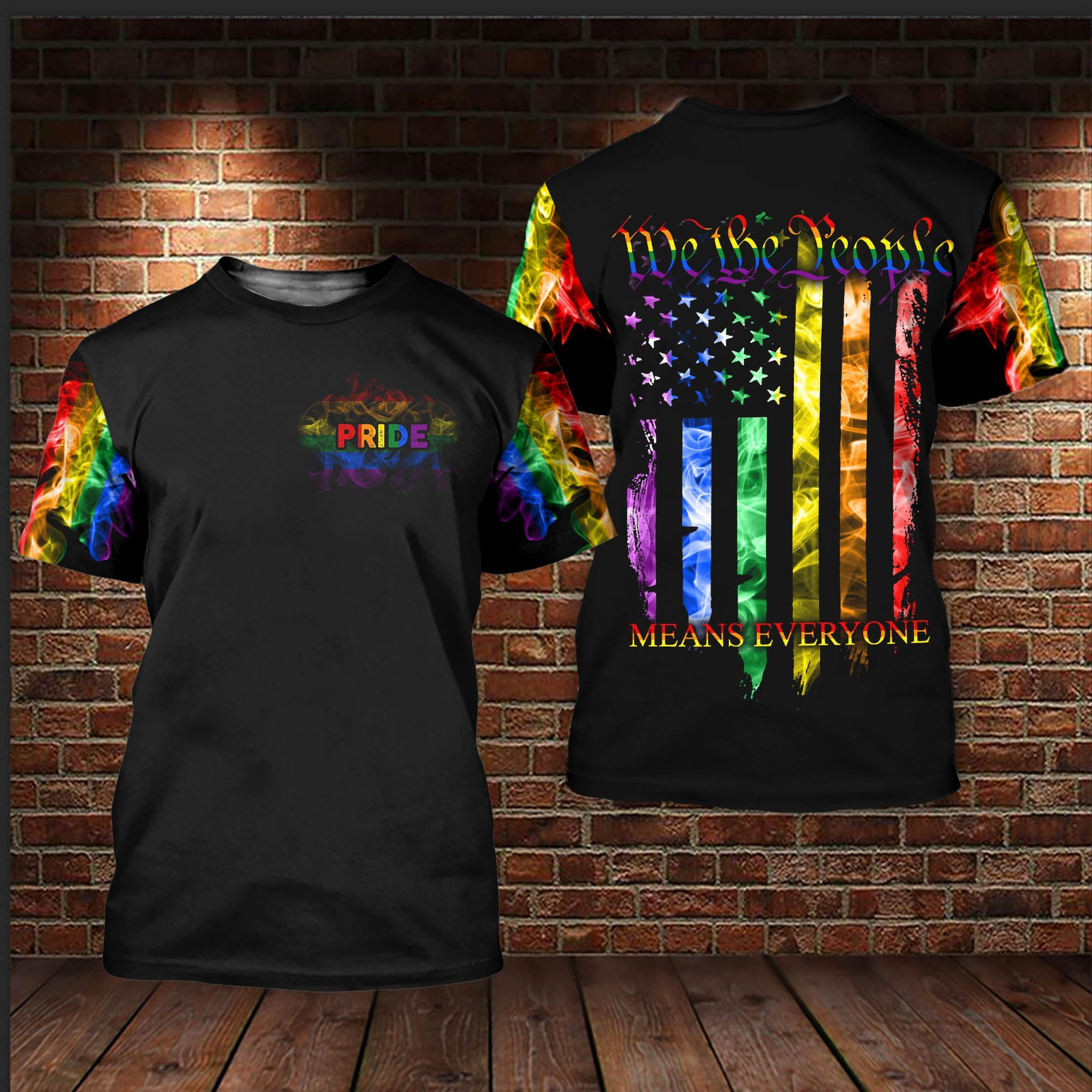 Pride Shirt For LGBT Community/ LGBT We The People Means Every One 3D All Over Printed