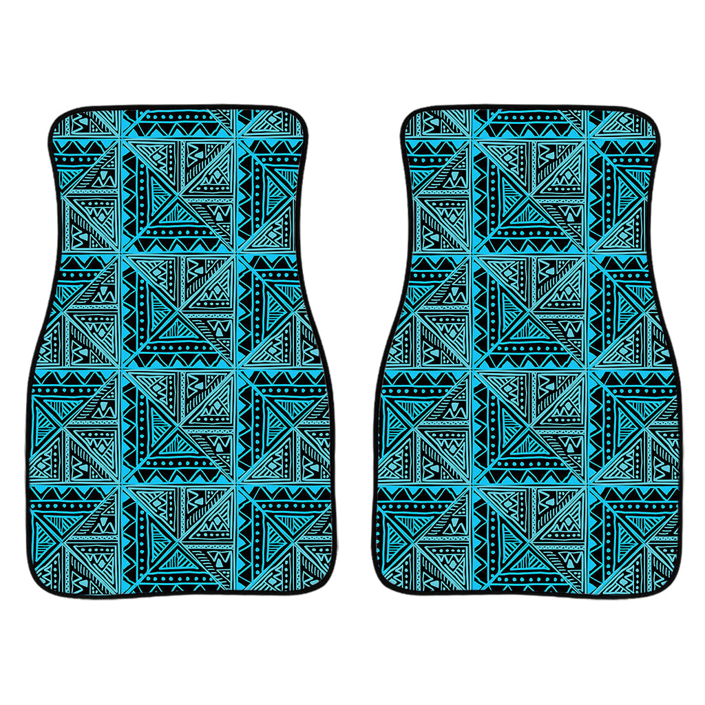 Turquoise African Ethnic Pattern Print Front And Back Car Floor Mats/ Front Car Mat